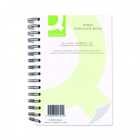Q-Connect Wiro Duplicate Book 210x127mm