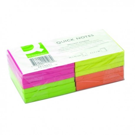 Q-Connect Neon Quick Note 76x76mm Pk12