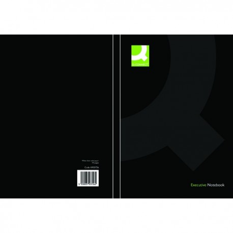 Q-Connect Hardback Notebook A5 Black Pk3