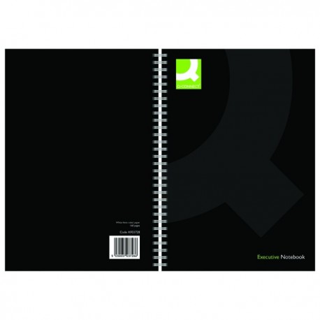 Q-Connect Hardback Notebook A5 Blk Pk3
