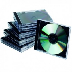 Q-Connect CD Jewel Case Black/Clear Pk10