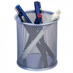 Q-Connect Silver Mesh Pen Pot