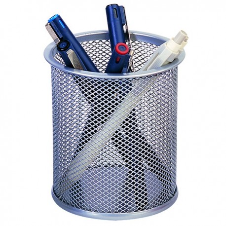 Q-Connect Silver Mesh Pen Pot