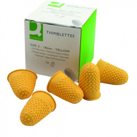 Q-Connect No. 2 Yellow Thimblette Pk12