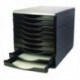 Q-Connect Black/Grey 10 Drawer Tower