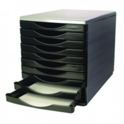 Q-Connect Black/Grey 10 Drawer Tower