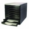 Q-Connect Black/Grey 10 Drawer Tower