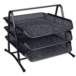 Q-Connect Black 3 Tier Letter Tray