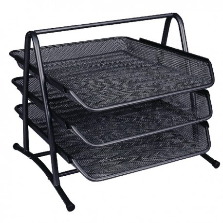 Q-Connect Black 3 Tier Letter Tray