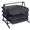 Q-Connect Black 3 Tier Letter Tray