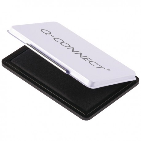 Q-Connect Black Med Stamp Pad Metal Case
