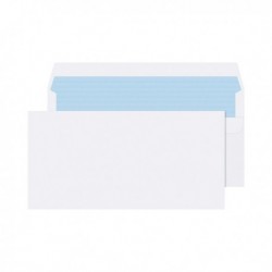 Q-Connect DL Env Plain Self Seal Wht P1000