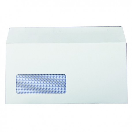 Q-Connect DL Env Wdw S Seal Wht Pk1000