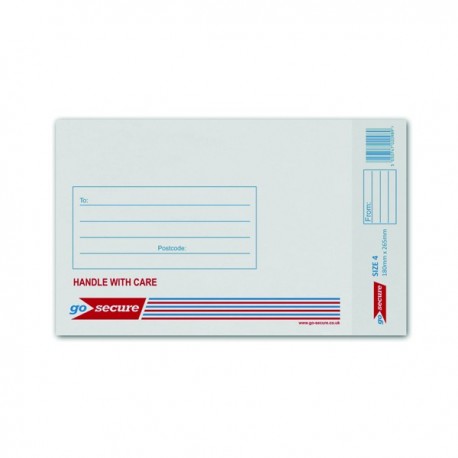GoSecure Bubble Env Size 4 White Pk100