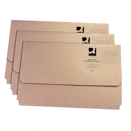 Q-Connect Document Wallet Fs Buff Pk50