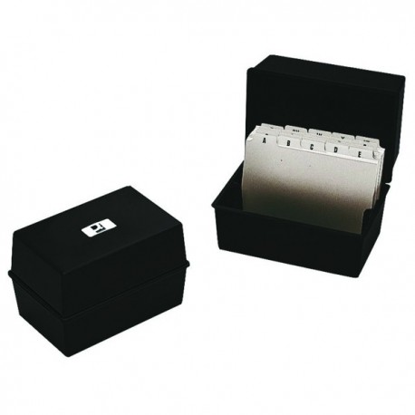 Q-Connect Card Index Box 127x76mm Black
