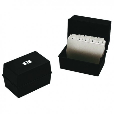 Q-Connect Card Index Box 203x127mm Black