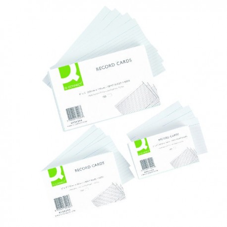 Q-Connect Record Card 203x127mm Wht P100
