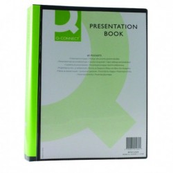 Q-Connect Pres Display Book 60Pkt Black