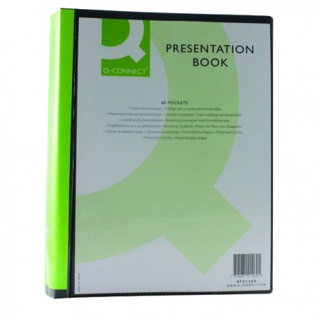 Q-Connect Pres Display Book 60Pkt Black