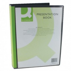 Q-Connect Pres Display Book 100Pkt Black