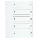 Q-Connect 1-5 Punched Index A4 White
