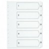 Q-Connect 1-5 Punched Index A4 White