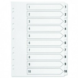 Q-Connect 1-10 Punched Index A4 White