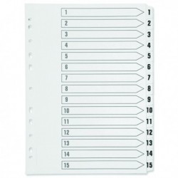 Q-Connect 1-15 Punched Index  A4 White