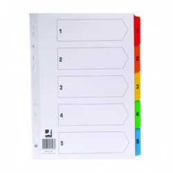 Q-Connect 1-5 Index Multi Tab Wht A4