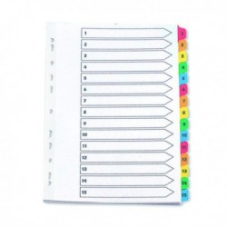 Q-Connect 1-15 Index Multi Tab Wht A4
