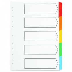 Q-Connect 5-Pt Index Multi Tab Wht A4