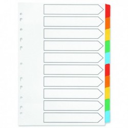 Q-Connect 10-Pt Index Multi Tab Wht A4