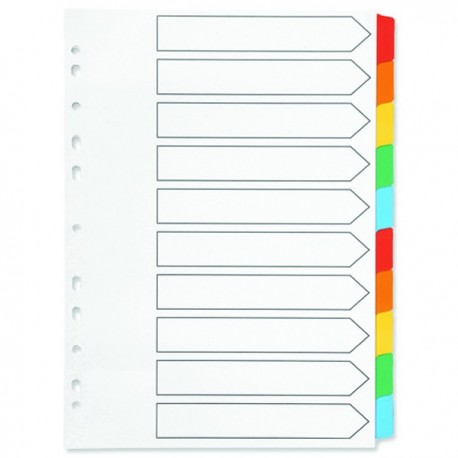 Q-Connect 10-Pt Index Multi Tab Wht A4