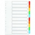 Q-Connect 10-Pt Index Multi Tab Wht A4