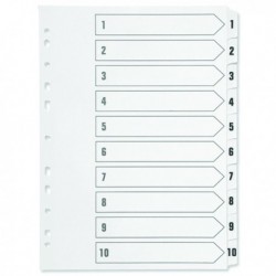 Q-Connect 1-10 Index Clear Tab White A4