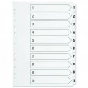 Q-Connect 1-10 Index Clear Tab White A4