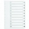 Q-Connect 1-10 Index Clear Tab White A4