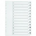 Q-Connect 1-12 Index Clear Tab White A4