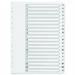 Q-Connect 20-Prt A-Z Index Clr Tab Wht A4