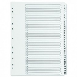 Q-Connect 1-31 Index Clear Tab White A4