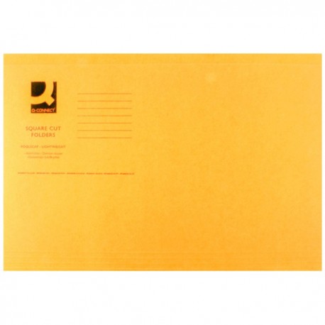 Q-Connect Sq Cut Folder 180g Ornge Pk100