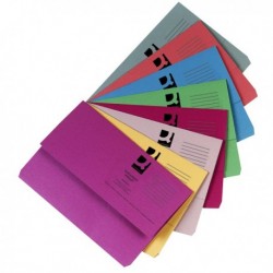 Q-Connect Document Wallet Fs Asstd Pk50