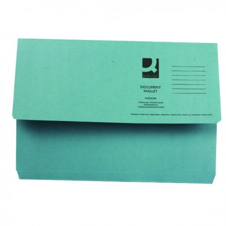 Q-Connect Document Wallet Fs Blue Pk50
