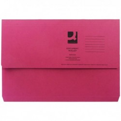 Q-Connect Document Wallet Fs Red Pk50