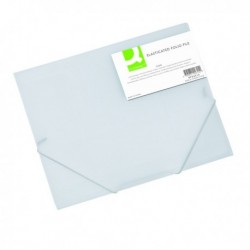 Q-Connect Elasticated Folder A4 Clear