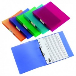 Q-Connect 2 Ring Binder Frosted A4 Clear