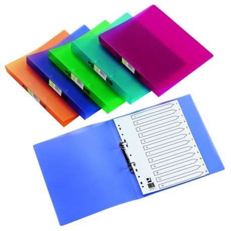 Q-Connect 2 Ring Binder Frosted A4 Clear
