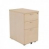 FF Jemini Maple 3 Drw Desk High Ped 800