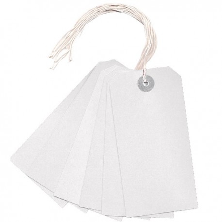 White 120x60mm Strung Tag Pk1000